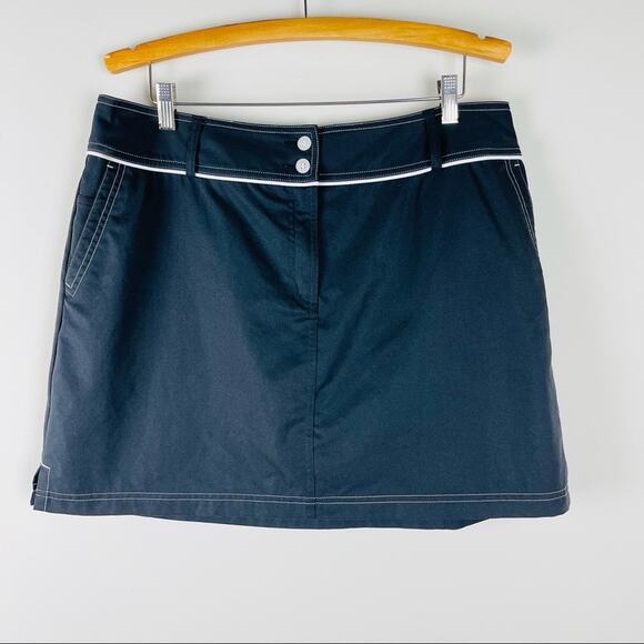 Adidas black white golf athletic yoga walking athlesiure tennis skirt skort 14 - Picture 2 of 9